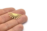 Brass Sun Blank, 8 Textured Raw Brass Sun Blanks, Findings, Connectors (16x30x0.80mm) M02307