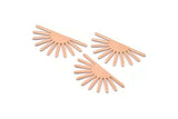 Copper Sun Blank, 8 Raw Copper Sun Blanks, Findings (16x30x0.80mm) M02308