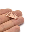 Copper Sun Charm, 8 Raw Copper Sun Charms With 1 Loop, Findings (17x30x0.80mm) M02317
