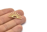 Brass Sun Charm, 8 Textured Raw Brass Sun Charms With 1 Loop (17x30x0.80mm) M02319
