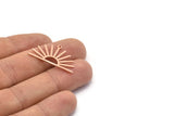 Copper Sun Charm, 8 Raw Copper Sun Charms With 1 Loop, Findings (17x30x0.80mm) M02320