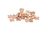 Copper Quotation Marks, 50 Raw Copper Quotation Marks Blanks, Findings (7x9x0.80mm) M02332