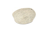Silver Geometric Charm, 4 Textured Antique Silver Plated Brass Stamping Blanks With 1 Hole, Pendants, Findings (35x32x0.60mm) D1117 H1099