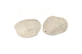 Silver Geometric Charm, 4 Textured Antique Silver Plated Brass Stamping Blanks With 1 Hole, Pendants, Findings (35x32x0.60mm) D1117 H1099