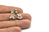 Silver Heart Stopper, 25 Antique Silver Plated Brass Butterfly Earring Back Stopper, Earring Stud Back Stoppers (14x10mm) D1101 H1086
