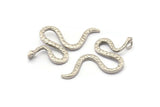Silver Snake Pendant, Antique Silver Plated Brass Snake Pendants With 1 Loop, Findings (53x26x2.3mm) N1574 H1375