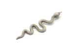 Gümüş Yılan Kolye, 1 Halka, Tılsımlar, Bulgularla Birlikte 2 Antik Gümüş Kaplama Pirinç Yılan Kolye (53x13x1,8 mm) N1600 H0044