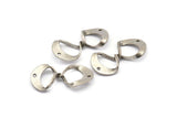 Silver Infinity Charm, 8 Antique Silver Plated Brass Infinity Necklace Charms With 2 Holes, Connectors, Findings (29x15x0.80mm) D1246 H1079
