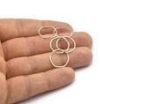 Silver Circle Rings, 24 Antique Silver Plated Brass Wavy Circle Rings, Charms (16.5x0.80mm) BS 1757 H1316
