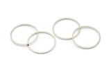 20mm Silver Rings - 24 Silver Brass Circle Connectors (20x0.8mm) D0389