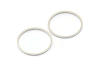 20mm Silver Rings - 48 Silver Brass Circle Connectors (20x0.8mm) D0389