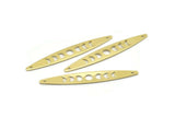 Brass Oval Charm, 12 Raw Brass, Brass Charms, Brass Oval Moon Phases Charms With 2 Holes (50x7x0.80mm) M02498