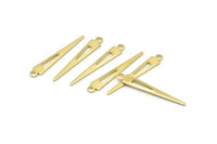 Brass Triangle Charm, Raw Brass Tiny Triangle Charms With 1 Loop, Findings (29x4.5x0.80mm) M02505