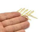 Brass Triangle Charm, Raw Brass Tiny Triangle Charms With 1 Loop, Findings (29x4.5x0.80mm) M02505