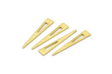 Brass Triangle Blank, 50 Textured Raw Brass Tiny Triangle Stamping Blanks, Findings (26x4.5x0.80mm) M02501