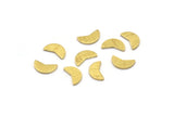 Brass Geometric Blank, 100 Textured Raw Brass Tiny Pizza Slice Blanks, Findings (9x5x0.80mm) M02336