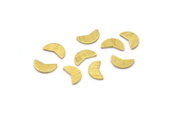 Brass Geometric Blank, 100 Textured Raw Brass Tiny Pizza Slice Blanks, Findings (9x5x0.80mm) M02336