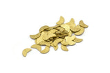 Brass Geometric Blank, 100 Textured Raw Brass Tiny Pizza Slice Blanks, Findings (9x5x0.80mm) M02336