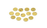 6mm Stamping Tag, 100 Raw Brass Round Tags, Charms, Findings, Stamping Tag (6mm) Brs79 A0287