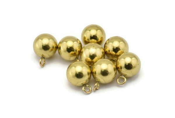 Pirinç Küre Charm, Ham Pirinç Küre Charmlar (10 mm) Bs-1078--N0585