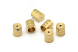 Brass End Cap, 25 Raw Brass End Cap , Cord Tip - 5mm Cord End - (6x7.50mm) B0061
