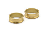 Brass Channel Ring - Raw Brass Channel Ring Settings (16mm) N0476