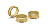 Brass Channel Ring - Raw Brass Channel Ring Settings (16mm) N0476