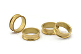 Brass Channel Ring - Raw Brass Channel Ring Settings (16mm) N0476