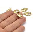 Brass Parrot Clasp, Raw Brass Huge Lobster Claw Clasp (19.7x9.8mm) Bs-1227--n0591