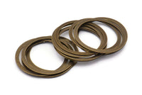 Circle Blank Ring, 100 Antique Brass Connector Rings (22mm) Pen 449 K034