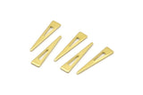 Brass Triangle Blank, 50 Raw Brass Tiny Triangle Blanks, Findings (20x4x0.80mm) M02471