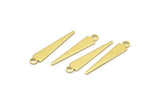 Brass Triangle Charm, 50 Raw Brass Tiny Triangle Charms With 1 Loop, Findings (23x4x0.80mm) M02509