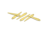Brass Triangle Charm, 50 Raw Brass Tiny Triangle Charms With 1 Loop, Findings (23x4x0.80mm) M02509