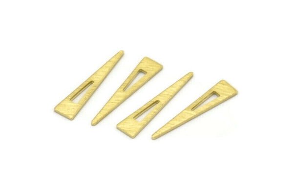 Brass Triangle Blank, 50 Textured Raw Brass Tiny Triangle Blanks, Findings (20x4x0.80mm) M02470