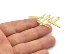 Brass Triangle Charm, 50 Textured Raw Brass Tiny Triangle Charms With 1 Loop, Findings (23x4x0.80mm) M02510