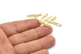 Brass Triangle Charm, 50 Textured Raw Brass Tiny Triangle Charms With 1 Loop, Findings (23x4x0.80mm) M02466