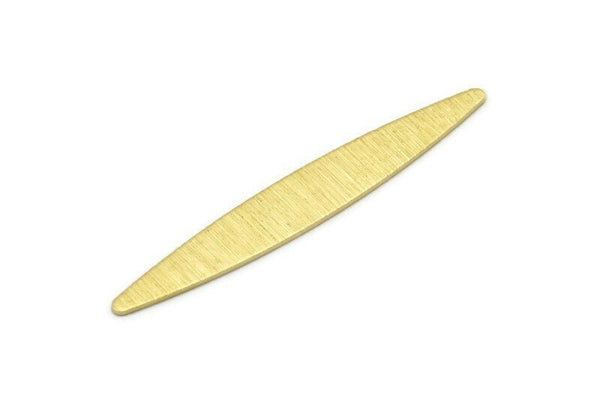 Brass Oval Blank, 12 Textured Raw Brass Marquise Stamping Blanks (50x7x0.80mm) M02519