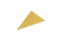 Brass Triangle Blank, 250 Raw Brass Triangle Blanks without Holes (25x16mm) A0409