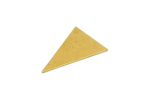 Brass Triangle Blank, 250 Raw Brass Triangle Blanks without Holes (25x16mm) A0409