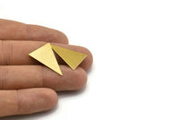 Brass Triangle Blank, 250 Raw Brass Triangle Blanks without Holes (25x16mm) A0409