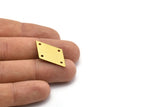 Geometric Stamping Blank, 5 Raw Brass Parallelogram Blanks, With 4 Holes (15x30mm) Brass 0575 A0604