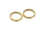 Brass Faceted Ring, Raw Brass Faceted Rings, Connectors (17mm) N0500