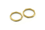 Brass Faceted Ring, Raw Brass Faceted Rings, Connectors (16mm) N0499
