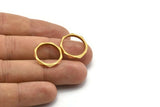 Brass Faceted Ring, Raw Brass Faceted Rings, Connectors (16mm) N0499