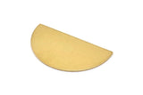 Raw Brass Blank, Raw Brass Semi Circle Blanks (38x21x0.80) N0457