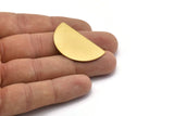 Raw Brass Blank, Raw Brass Semi Circle Blanks (38x21x0.80) N0457