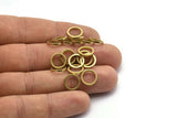 10mm Circle Connectors - Raw Brass Circle Connectors (10x1.2mm) N0439