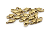 Parrot Clasp Brass, Raw Brass Swivel Lobster Claw Clasps (15x6mm) Bs-1222--n0594
