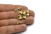 Parrot Clasp Brass, Raw Brass Swivel Lobster Claw Clasps (15x6mm) Bs-1222--n0594