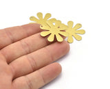 Raw Brass Flower Stamping Blank , Charms (28x0.80mm) N0682